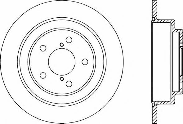 Open parts BDR1492.10 Rear brake disc, non-ventilated BDR149210: Buy near me in Poland at 2407.PL - Good price!