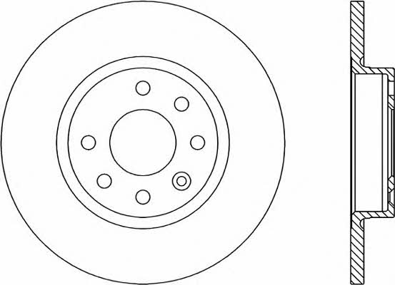 Open parts BDR1606.10 Unventilated front brake disc BDR160610: Buy near me in Poland at 2407.PL - Good price!