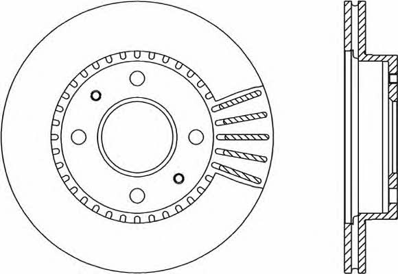 Open parts BDR1707.20 Front brake disc ventilated BDR170720: Buy near me in Poland at 2407.PL - Good price!