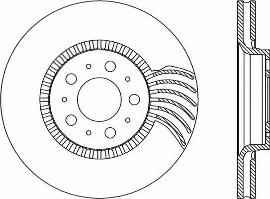 Open parts BDR1846.20 Front brake disc ventilated BDR184620: Buy near me in Poland at 2407.PL - Good price!