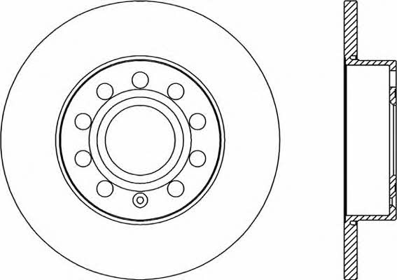 Open parts BDR2029.10 Rear brake disc, non-ventilated BDR202910: Buy near me in Poland at 2407.PL - Good price!