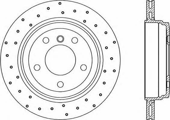 Open parts BDRS2243.25 Rear ventilated brake disc BDRS224325: Buy near me in Poland at 2407.PL - Good price!