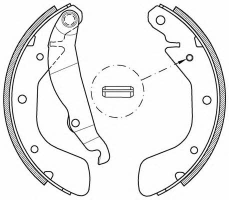 Open parts BSA2151.00 Brake shoe set BSA215100: Buy near me at 2407.PL in Poland at an Affordable price!