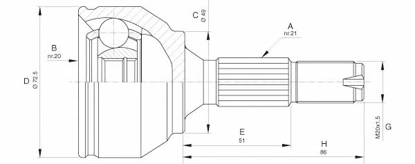 Open parts CVJ5622.10 Wellengelenk CVJ562210: Kaufen Sie zu einem guten Preis in Polen bei 2407.PL!