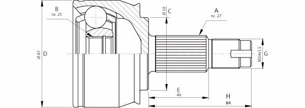 Open parts CVJ5708.10 Шарнір рівних кутових швидкостей (ШРКШ) CVJ570810: Приваблива ціна - Купити у Польщі на 2407.PL!