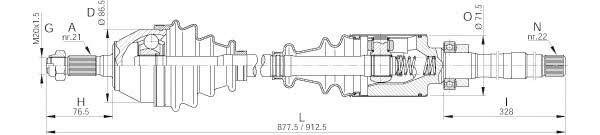 Open parts DRS6019.00 Drive shaft DRS601900: Buy near me in Poland at 2407.PL - Good price!