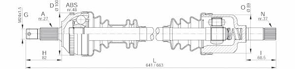 Open parts DRS6052.00 Drive shaft DRS605200: Buy near me in Poland at 2407.PL - Good price!
