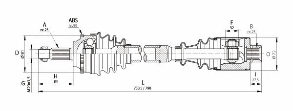 Open parts DRS6111.00 Antriebswelle DRS611100: Kaufen Sie zu einem guten Preis in Polen bei 2407.PL!