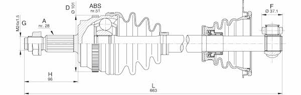 Open parts DRS6212.00 Wał napędowy DRS621200: Atrakcyjna cena w Polsce na 2407.PL - Zamów teraz!