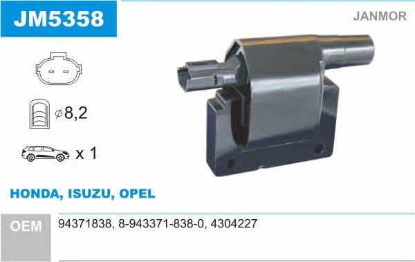 Janmor JM5358 Ignition coil JM5358: Buy near me in Poland at 2407.PL - Good price!