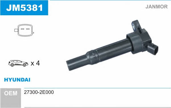 Janmor JM5381 Ignition coil JM5381: Buy near me in Poland at 2407.PL - Good price!