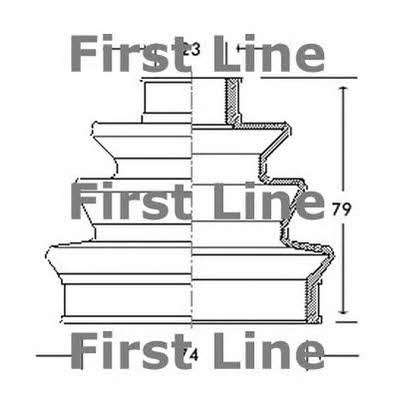 First line FCB2034 Bellow, driveshaft FCB2034: Buy near me in Poland at 2407.PL - Good price!