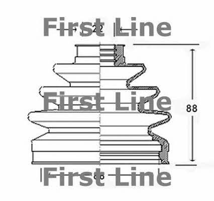 First line FCB2232 Bellow, driveshaft FCB2232: Buy near me in Poland at 2407.PL - Good price!