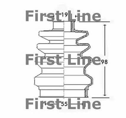 First line FCB2418 Bellow, driveshaft FCB2418: Buy near me in Poland at 2407.PL - Good price!