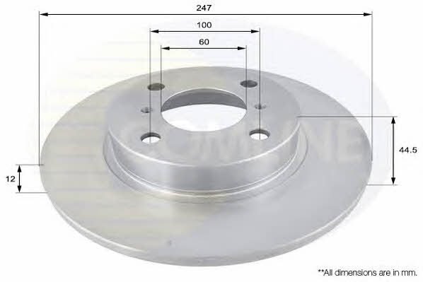 Comline ADC0918 Unventilated front brake disc ADC0918: Buy near me in Poland at 2407.PL - Good price!