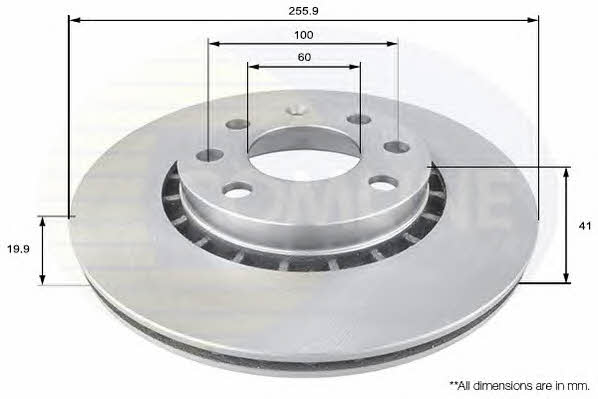 Comline ADC1102V Front brake disc ventilated ADC1102V: Buy near me at 2407.PL in Poland at an Affordable price!