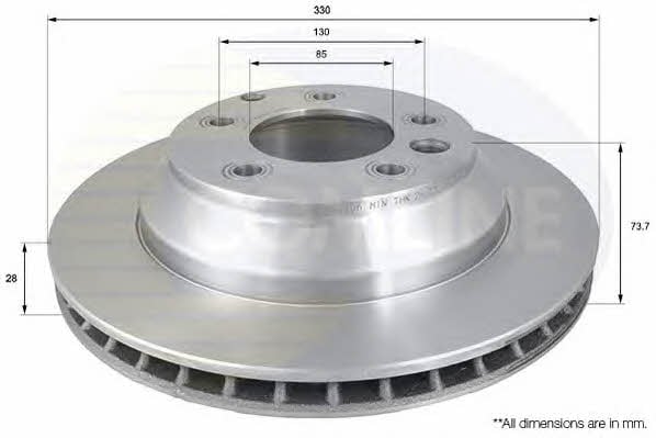 Comline ADC1460V Rear ventilated brake disc ADC1460V: Buy near me at 2407.PL in Poland at an Affordable price!