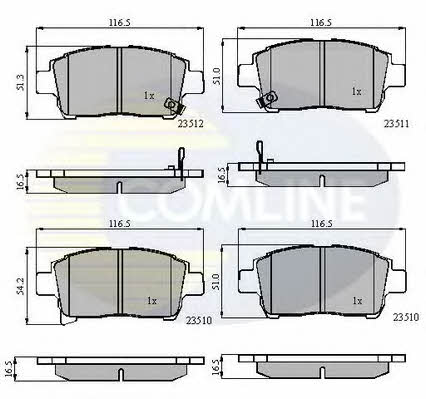 Comline CBP31155 Тормозные колодки дисковые, комплект CBP31155: Отличная цена - Купить в Польше на 2407.PL!