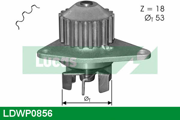 Lucas engine drive LDWP0856 Water pump LDWP0856: Buy near me in Poland at 2407.PL - Good price!