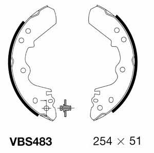 Motorquip VBS483 Колодки тормозные барабанные, комплект VBS483: Отличная цена - Купить в Польше на 2407.PL!