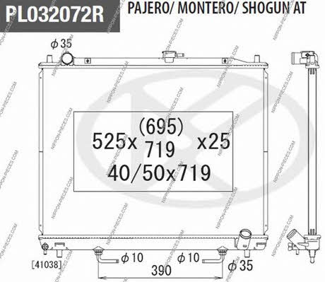 Nippon pieces M156I35A Радіатор охолодження двигуна M156I35A: Приваблива ціна - Купити у Польщі на 2407.PL!