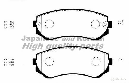 Ashuki 1080-0601 Brake Pad Set, disc brake 10800601: Buy near me in Poland at 2407.PL - Good price!