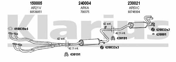 Klarius 030017E Система випуску відпрацьованих газів 030017E: Приваблива ціна - Купити у Польщі на 2407.PL!