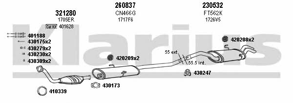 Klarius 180545E Exhaust system 180545E: Buy near me in Poland at 2407.PL - Good price!