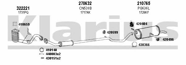 Klarius 180713E Exhaust system 180713E: Buy near me in Poland at 2407.PL - Good price!