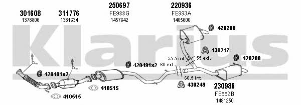 Klarius 361719E Układ wydechowy 361719E: Dobra cena w Polsce na 2407.PL - Kup Teraz!