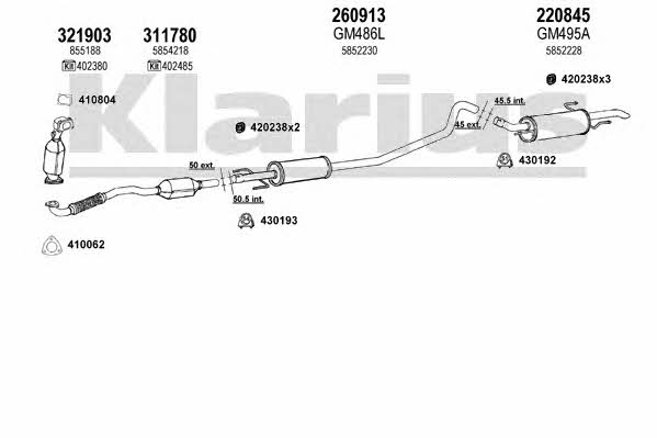  391310E Система випуску відпрацьованих газів 391310E: Приваблива ціна - Купити у Польщі на 2407.PL!