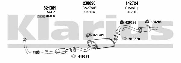 Klarius 391409E Exhaust system 391409E: Buy near me in Poland at 2407.PL - Good price!
