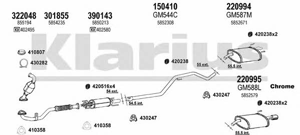 Klarius 391578E Exhaust system 391578E: Buy near me in Poland at 2407.PL - Good price!