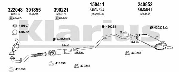 Klarius 391701E Система випуску відпрацьованих газів 391701E: Приваблива ціна - Купити у Польщі на 2407.PL!