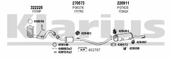 Klarius 631023E Exhaust system 631023E: Buy near me in Poland at 2407.PL - Good price!