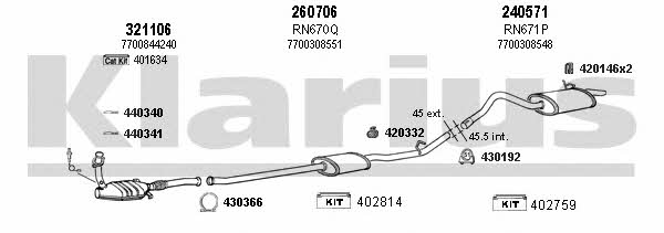 Klarius 720969E Система выпуска отработаных газов 720969E: Отличная цена - Купить в Польше на 2407.PL!