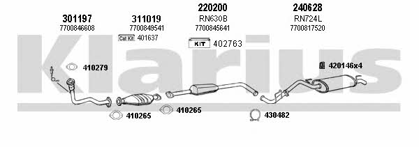 Klarius 720766E Exhaust system 720766E: Buy near me at 2407.PL in Poland at an Affordable price!