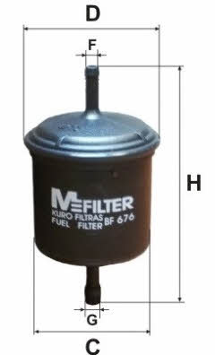 M-Filter BF 676 Топливный фильтр BF676: Отличная цена - Купить в Польше на 2407.PL!