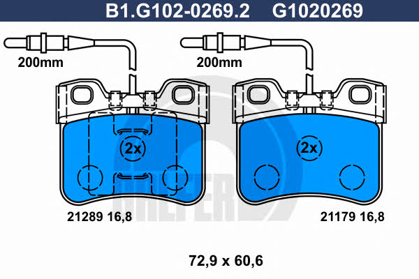 Galfer B1.G102-0269.2 Brake Pad Set, disc brake B1G10202692: Buy near me in Poland at 2407.PL - Good price!