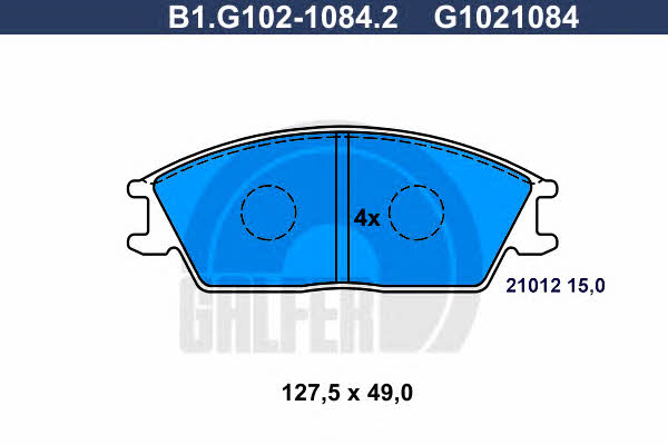 Galfer B1.G102-1084.2 Klocki hamulcowe, zestaw B1G10210842: Dobra cena w Polsce na 2407.PL - Kup Teraz!