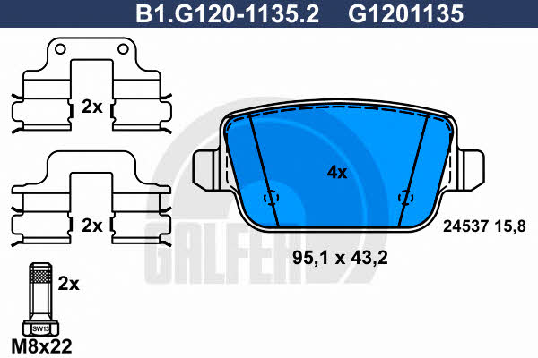 Galfer B1.G120-1135.2 Brake Pad Set, disc brake B1G12011352: Buy near me in Poland at 2407.PL - Good price!