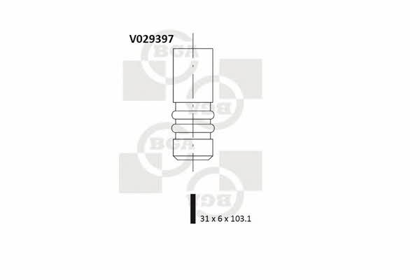 BGA V029397 Intake valve V029397: Buy near me in Poland at 2407.PL - Good price!