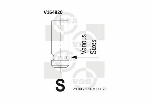 BGA V164820 Клапан впускной V164820: Отличная цена - Купить в Польше на 2407.PL!