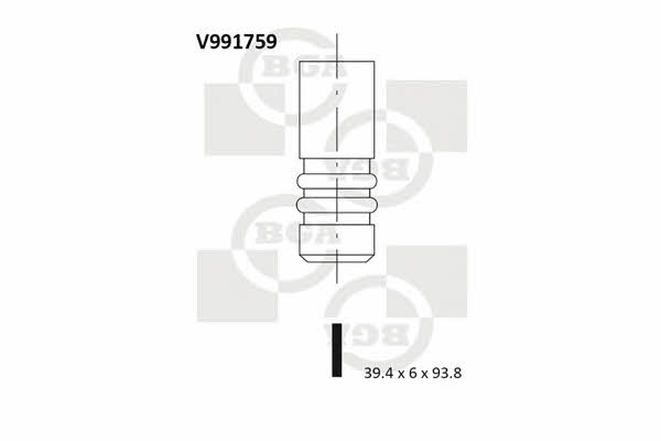 BGA V991759 Клапан впускний V991759: Приваблива ціна - Купити у Польщі на 2407.PL!