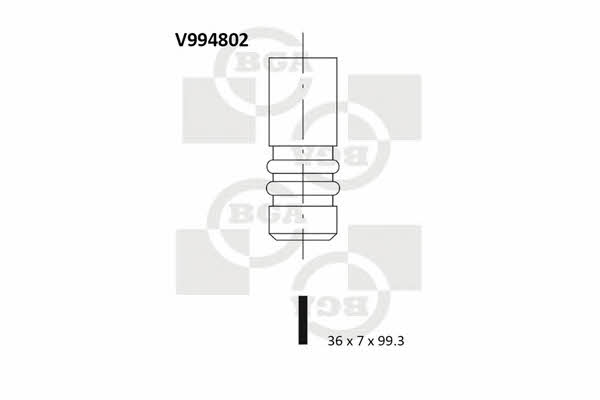 BGA V994802 Клапан впускний V994802: Приваблива ціна - Купити у Польщі на 2407.PL!