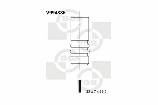 BGA V994886 Клапан впускний V994886: Приваблива ціна - Купити у Польщі на 2407.PL!