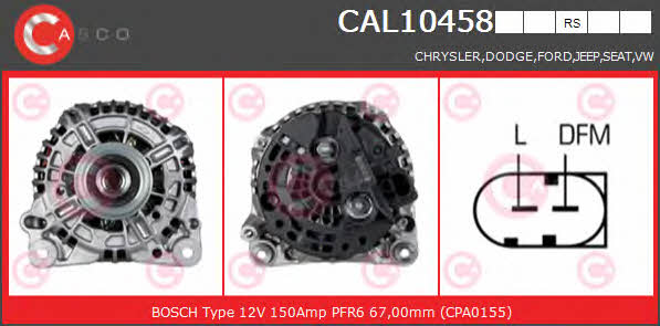 Casco CAL10458RS Alternator CAL10458RS: Buy near me in Poland at 2407.PL - Good price!