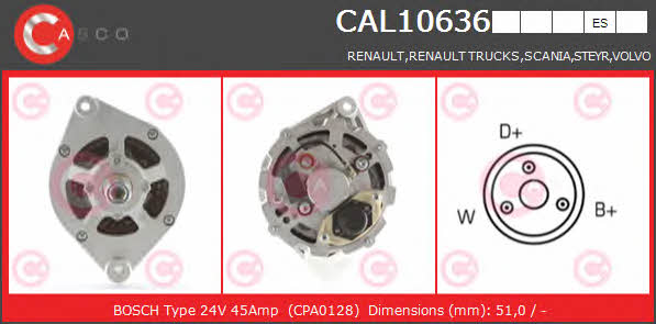 Casco CAL10636ES Generator CAL10636ES: Kaufen Sie zu einem guten Preis in Polen bei 2407.PL!