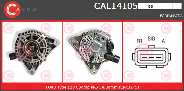Casco CAL14105GS Alternator CAL14105GS: Buy near me at 2407.PL in Poland at an Affordable price!