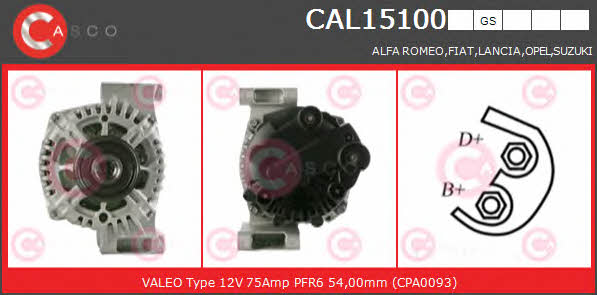Casco CAL15100GS Генератор CAL15100GS: Отличная цена - Купить в Польше на 2407.PL!